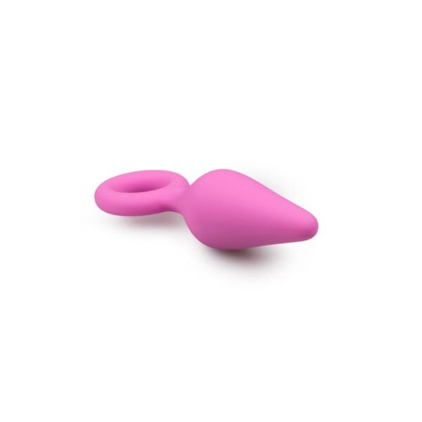Pink Buttplugs With Pull Ring - Small - Image 2