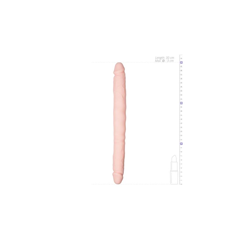 Realistic Double Ended Dildo - Skin Coloured - Image 3