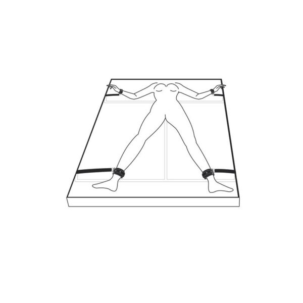Under Mattress Restraint Set Black - Image 2