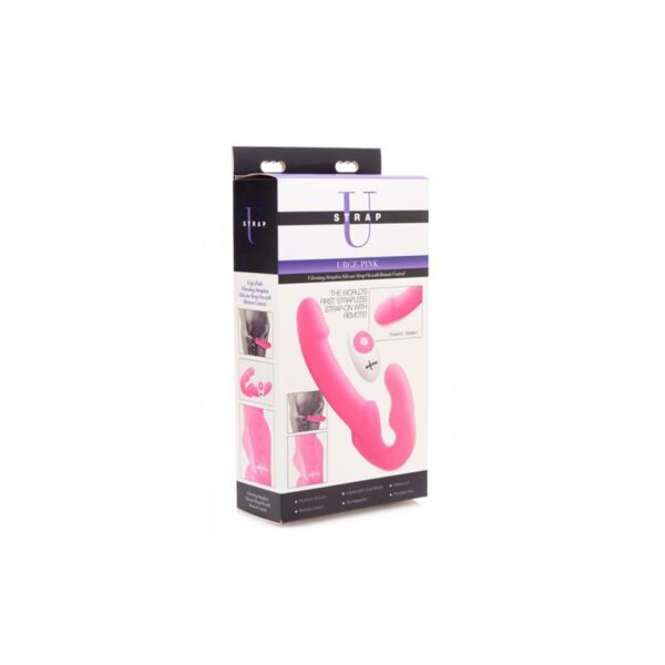 Urge Strapless Strap-On Vibrator Pink - Image 5
