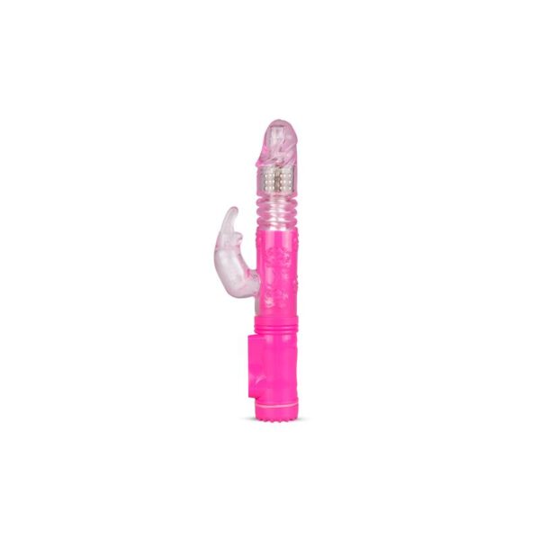 Rabbit Vibrator Thrusting and Rotating Balls  Pink - Image 2