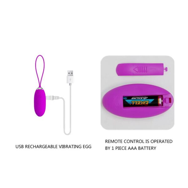 Vibrating Egg Joanna USB Purple - Image 7