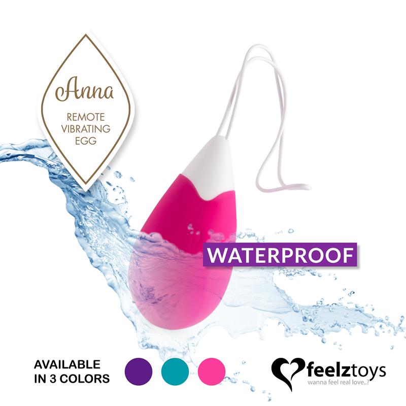 Anna Vibrating Egg with Remote Control Deep Pink - Image 2