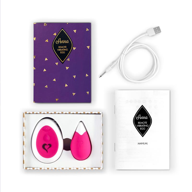 Anna Vibrating Egg with Remote Control Deep Pink - Image 3
