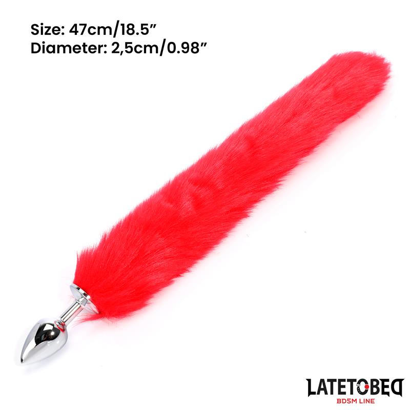 Anal plug with tail Red 40 cm - Image 11