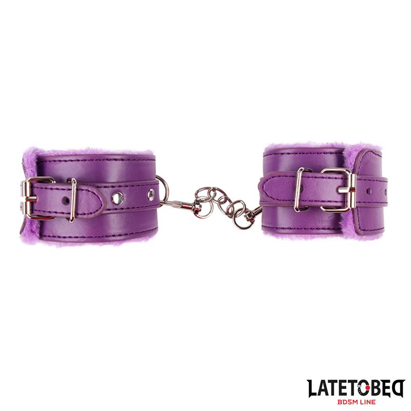 Furry Wrist Cuff Purple - Image 3