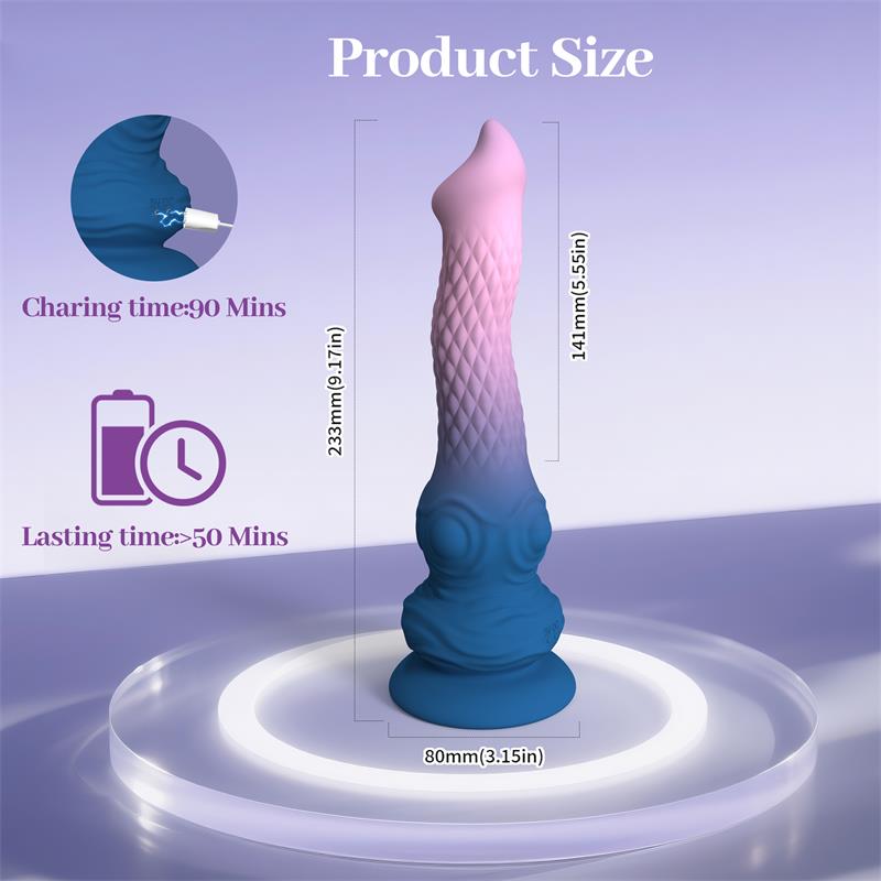 Fantasy Dildo Vibration, Oscilation and Suction Cup 23.3 cm - Image 5