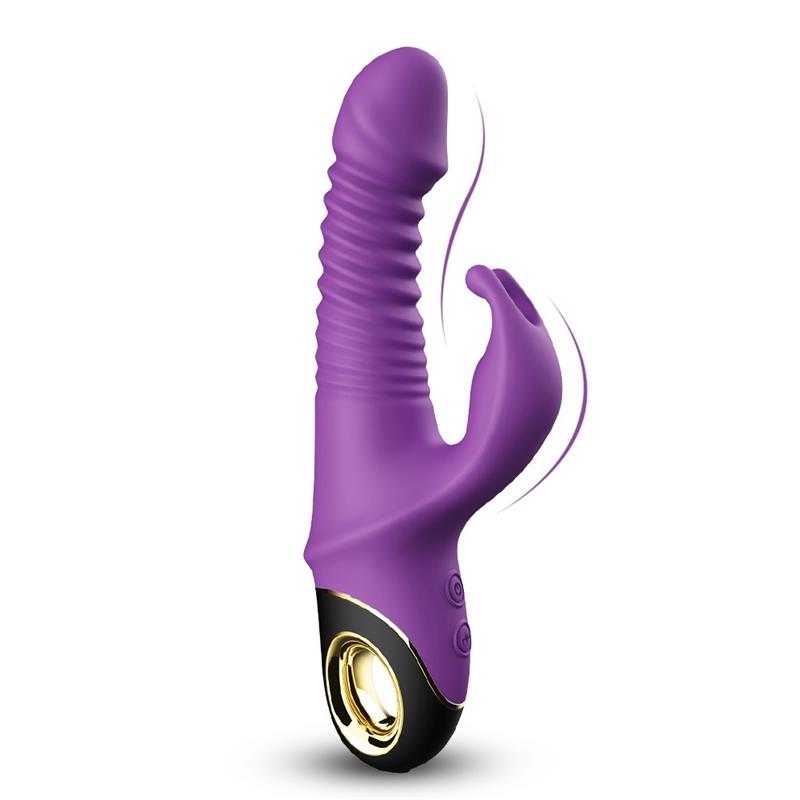 Vibrator with Thrusting and 360º Wiggling  Purple
